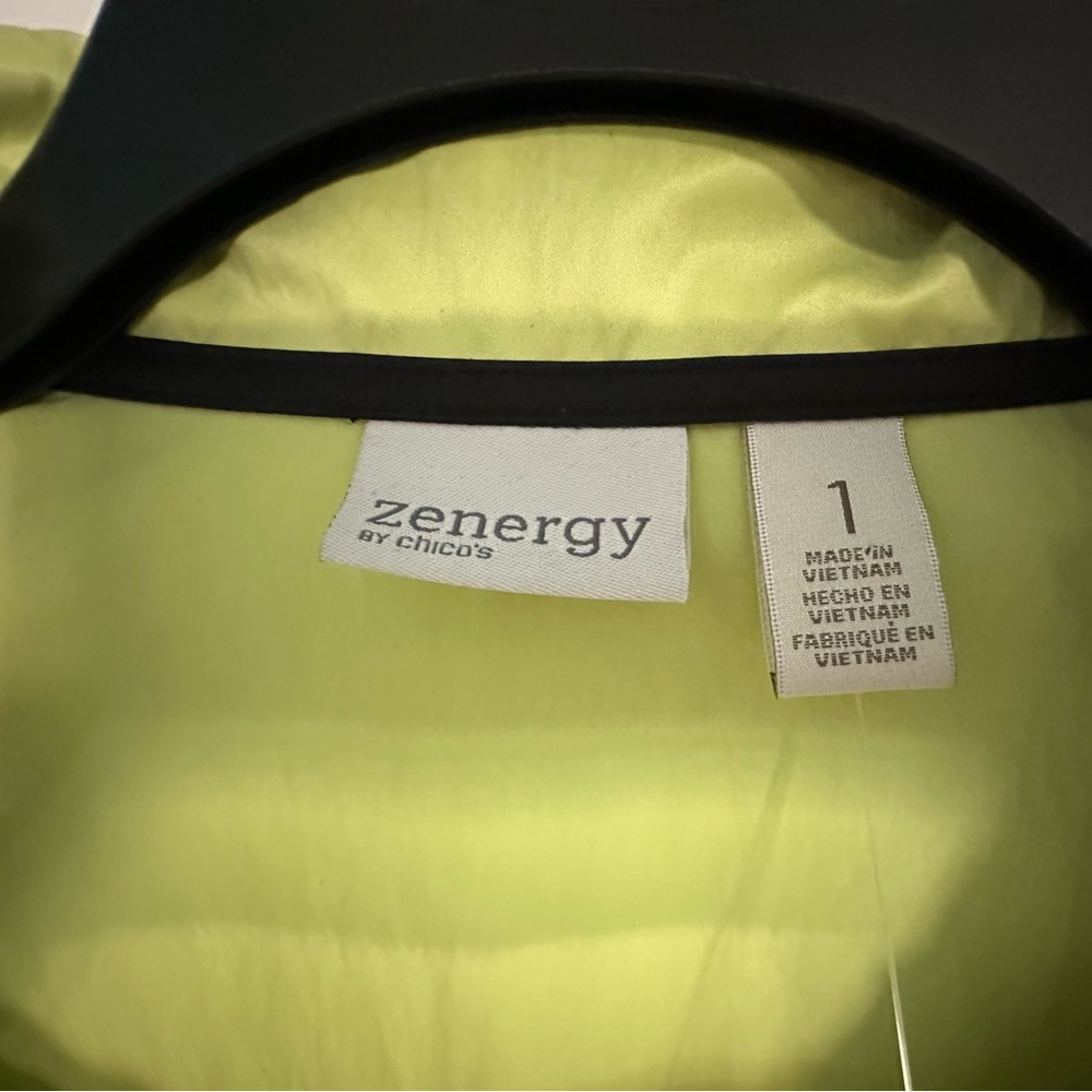NWT Zenergy By Chicos Shae Solid 3/4 Sleeve Jacket - Size M ( chicos 1) - Picture 4 of 6